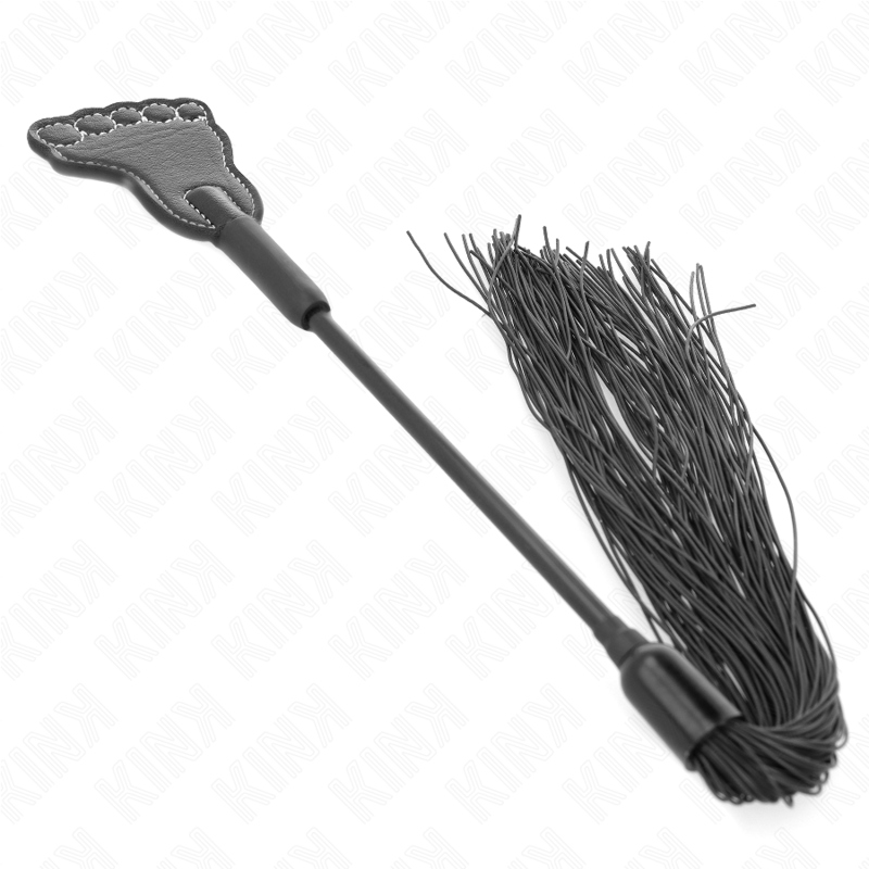 KINK - Fußförmiges Paddel mit Quastenpeitsche 31 cm