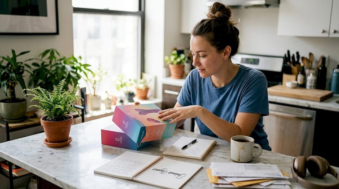 Reviewer comparing two boxed self-care toys