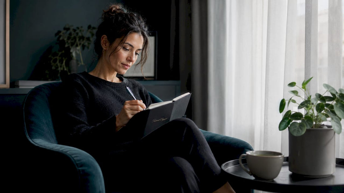 Woman journaling about intimate wellness