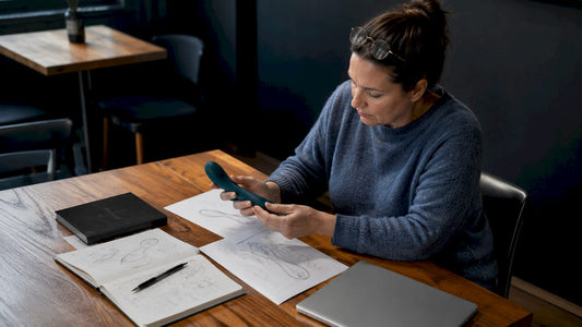 Product designer reviewing adult product design