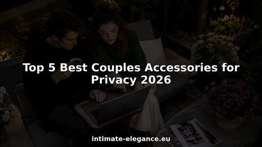Couple browsing privacy accessories online on laptop