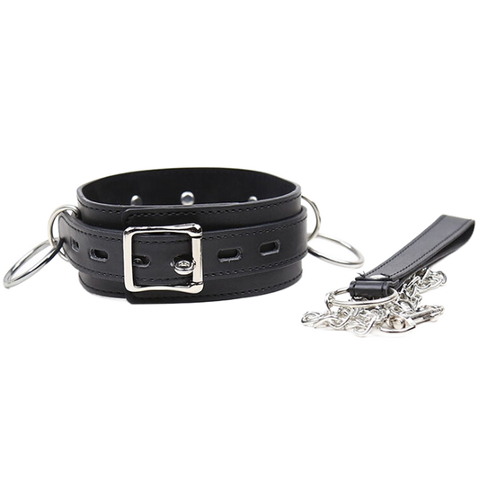 OHMAMA FETISCH - UNTERWERFUNGS-HALSKETTE MIT 3 RINGEN