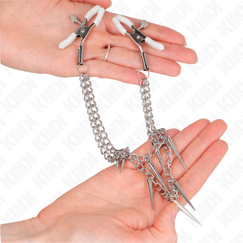 KINK - Nippelklemmen mit Stachelketten, 30 cm