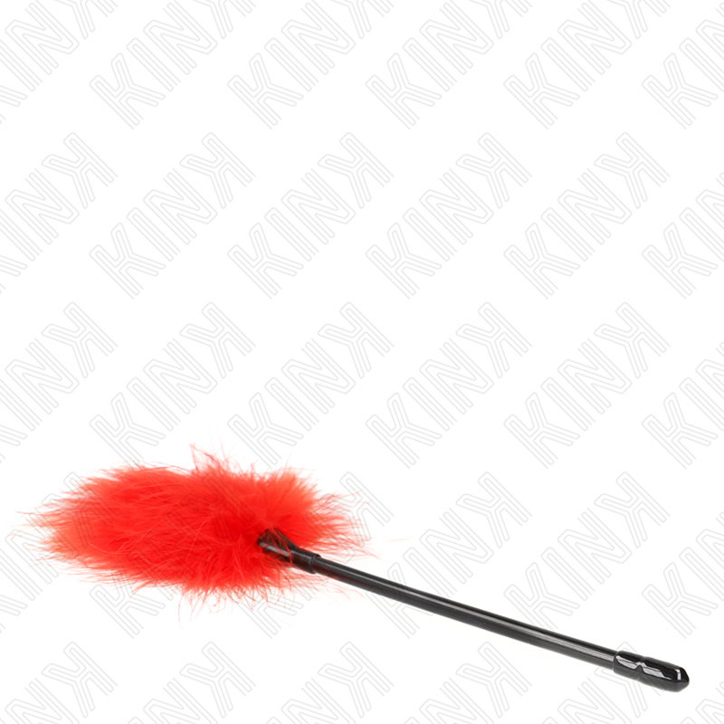 KINK - CZERWONE PIÓRKA DO ŁASKOTANIA UŻYWANE W ZESTAWACH BONDAGE 27 CM