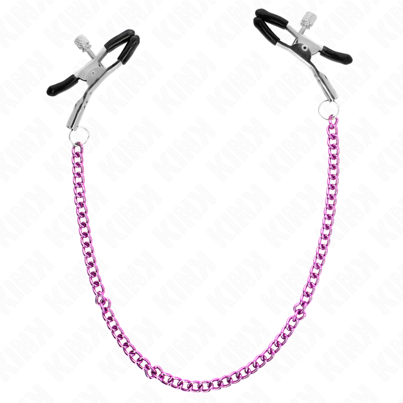 KINK - ZACISKI ŁAŃCUCHOWE NA SUTKI FIOLETOWE 30 CM