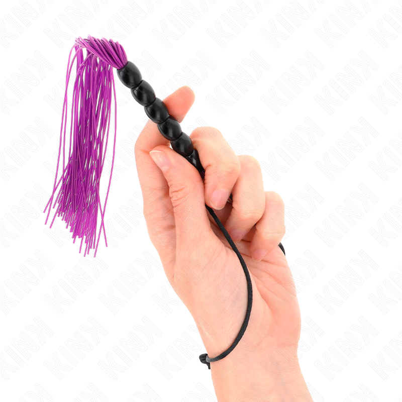 KINK – MINI-SILIKONPETTUNG MIT 6 LILA PERLEN 26 CM