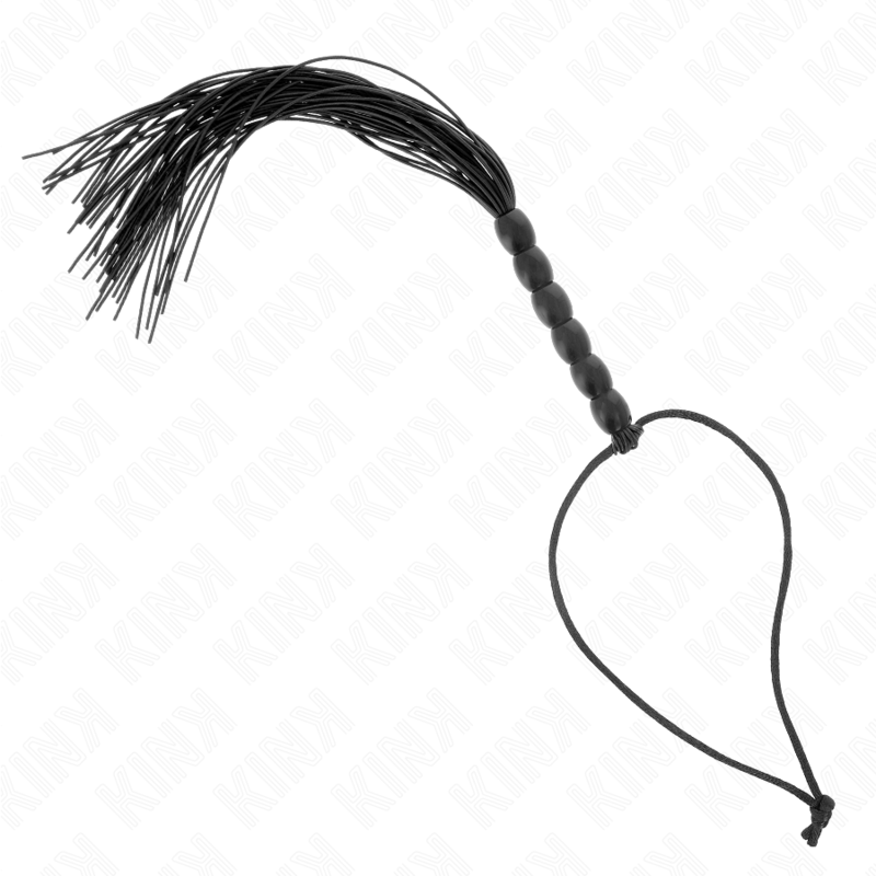 KINK - MINI SILIKONOWY PATRZ Z 6 CZARNYMI KORALIKAMI 26 CM