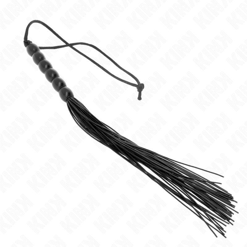 KINK - MINI SILIKONOWY PATRZ Z 6 CZARNYMI KORALIKAMI 26 CM