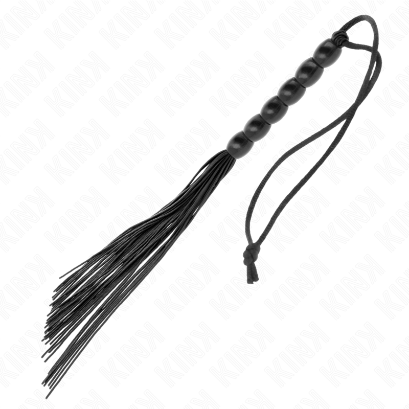 KINK - MINI SILIKONOWY PATRZ Z 6 CZARNYMI KORALIKAMI 26 CM