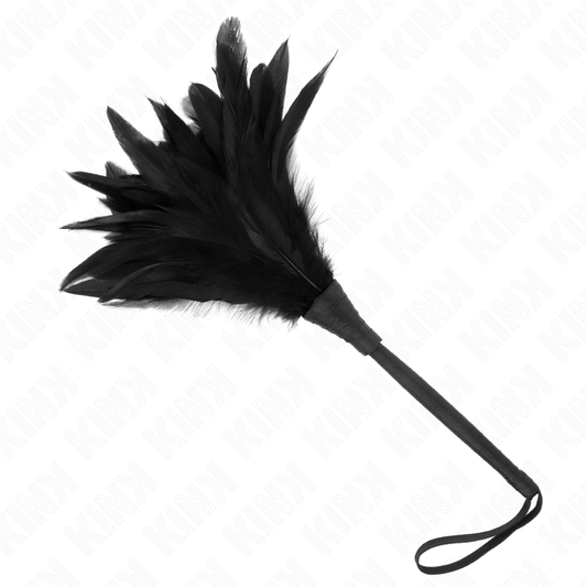 KINK – BLACK MAIDS HORNFÖRMIGE KITZELFEDERN, 36 CM
