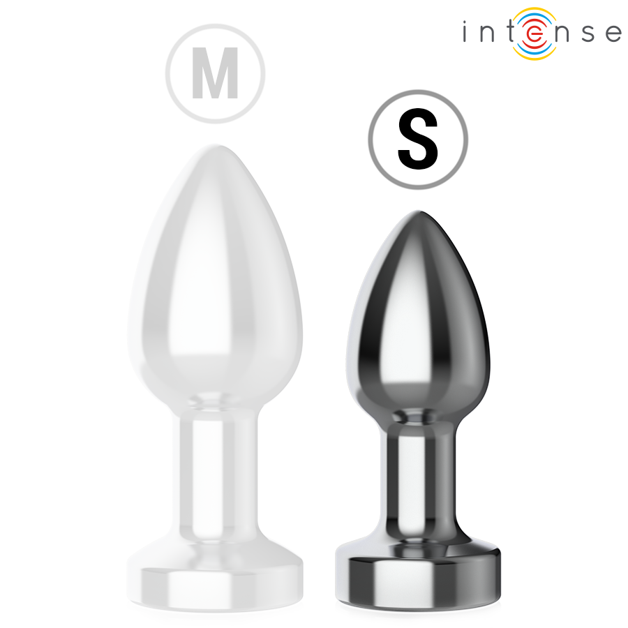 Small sleek metallic anal plug with tapered tip and sturdy base, dark gray finish.