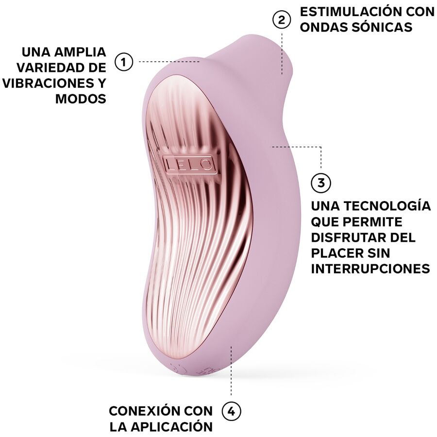 Soft pink LELO SONA 3 Cruise clitoral massager with textured silicone surface and ergonomic design.