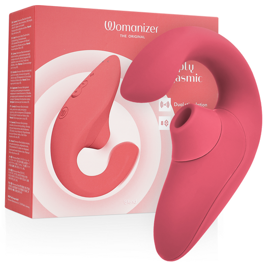 Vibrant rose silicone rabbit vibrator stimulator with curved ergonomic design and control buttons.
